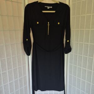 Emma & Michele Black Dress with Gold Details